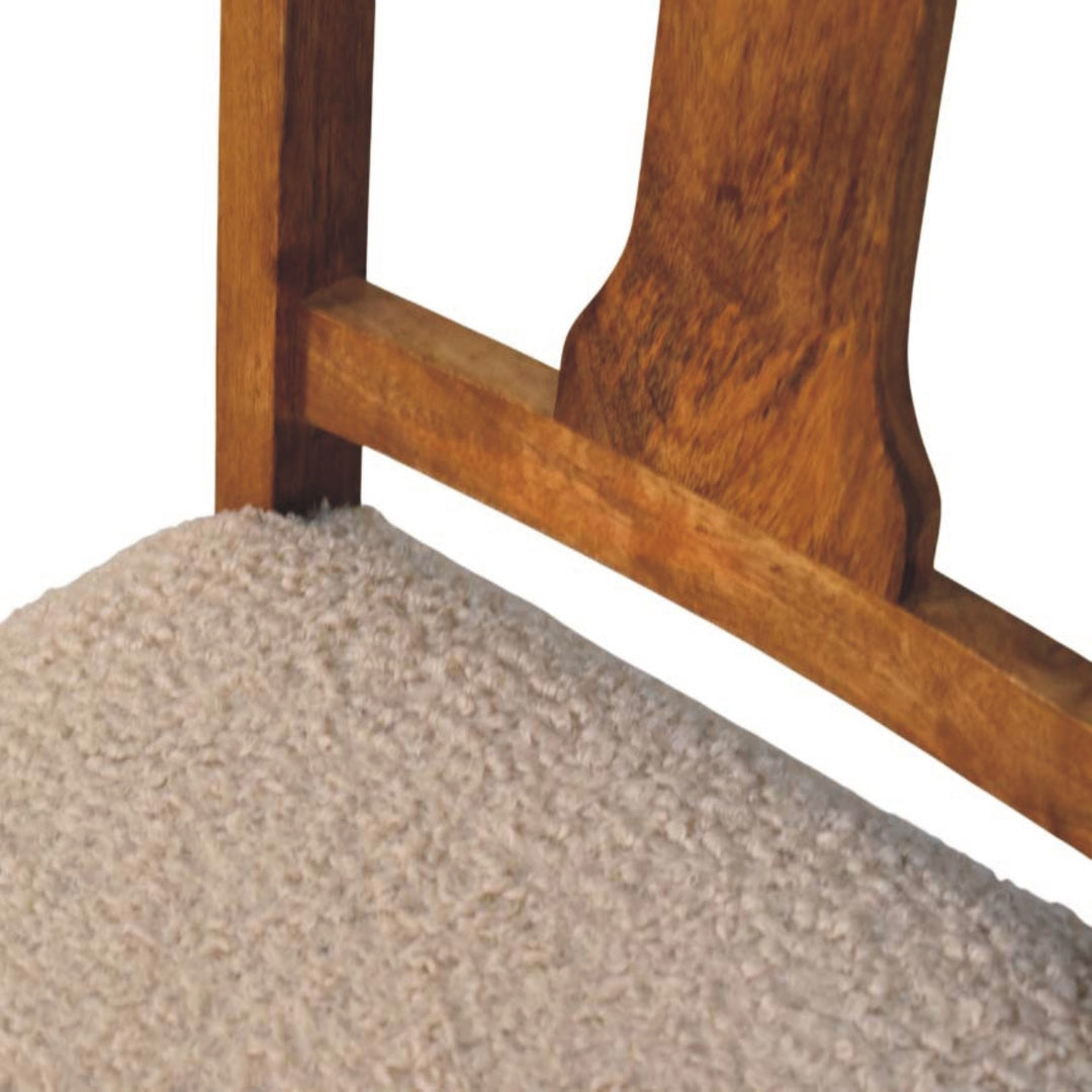 Solid Wood Writing Chair with Turned Legs