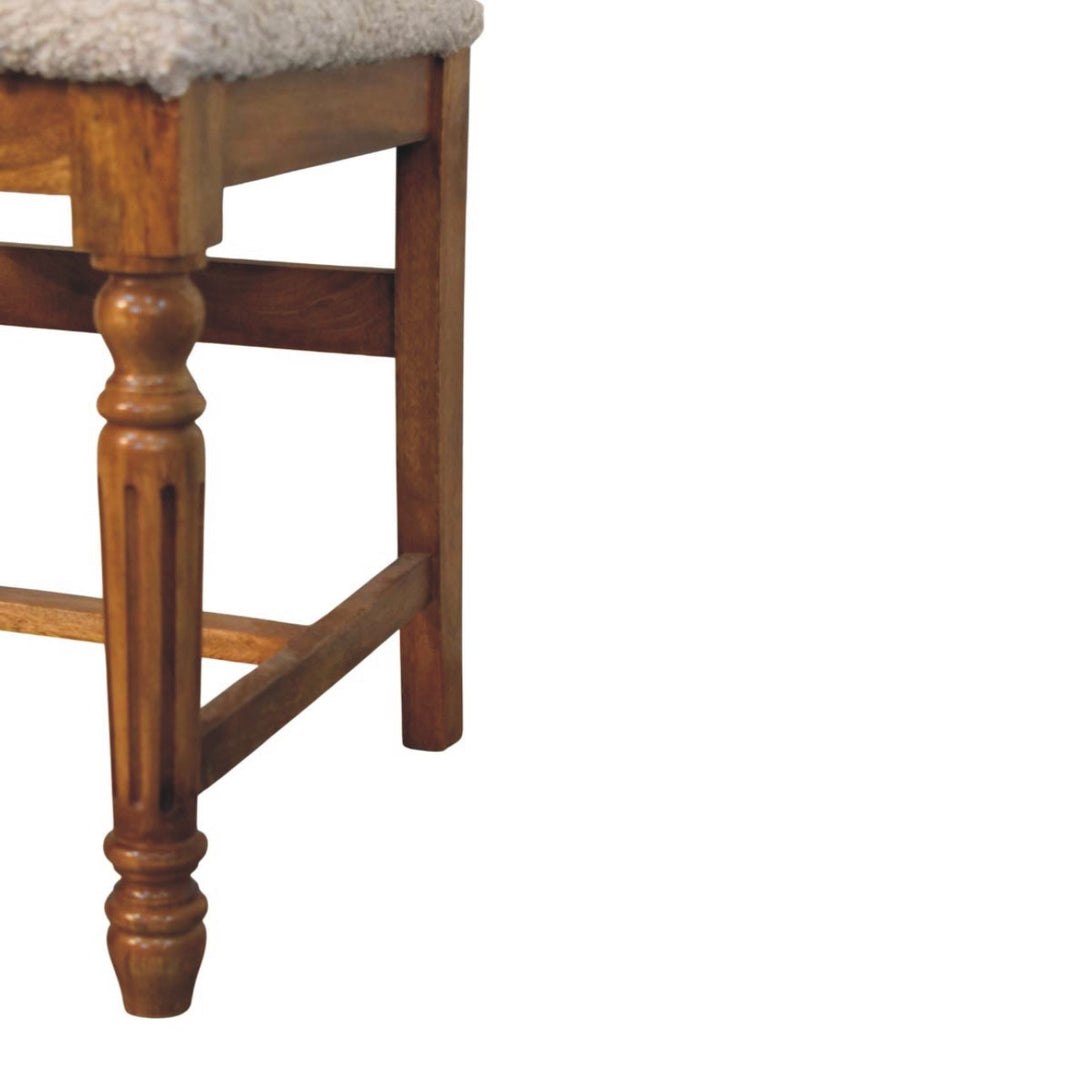 Solid Wood Writing Chair with Turned Legs