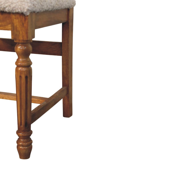 Solid Wood Writing Chair with Turned Legs
