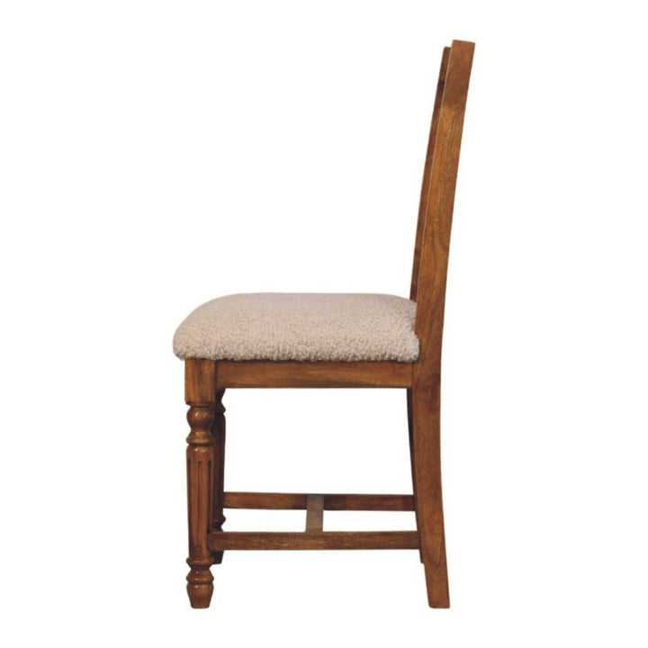 Solid Wood Writing Chair with Turned Legs