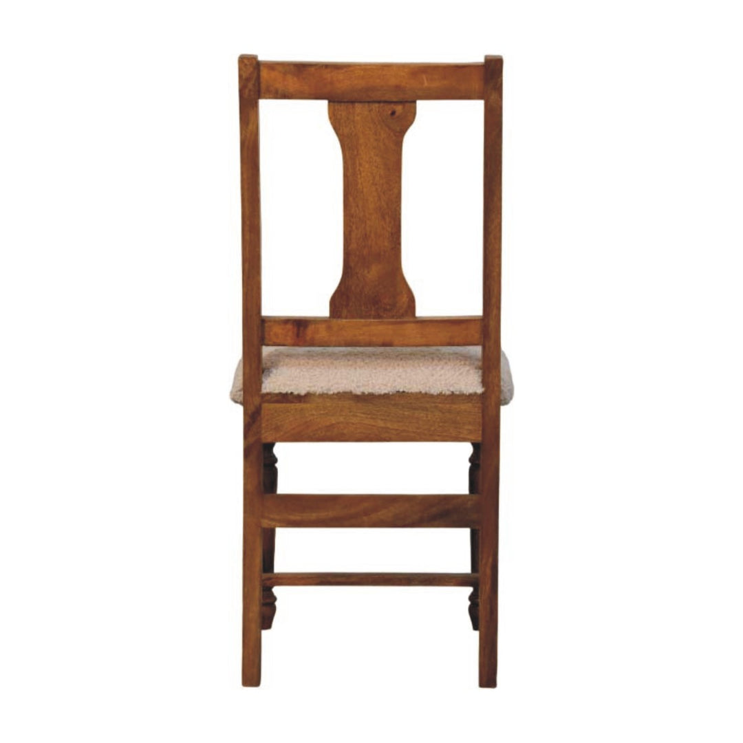 Solid Wood Writing Chair with Turned Legs