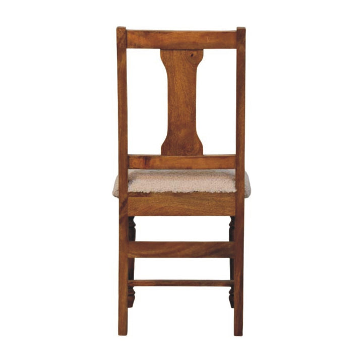 Solid Wood Writing Chair with Turned Legs