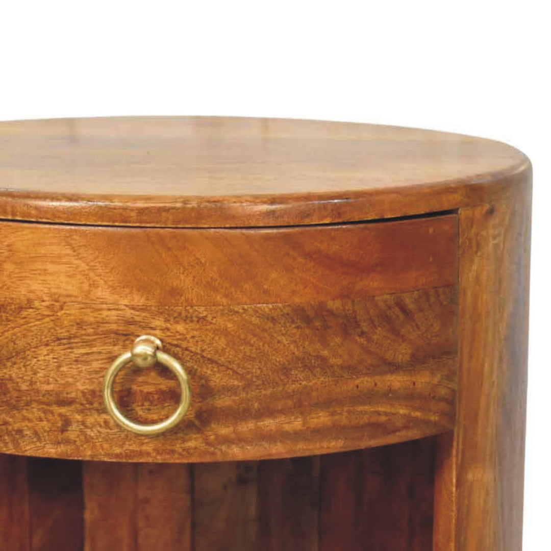 Solid Wood Bola Round Side Table