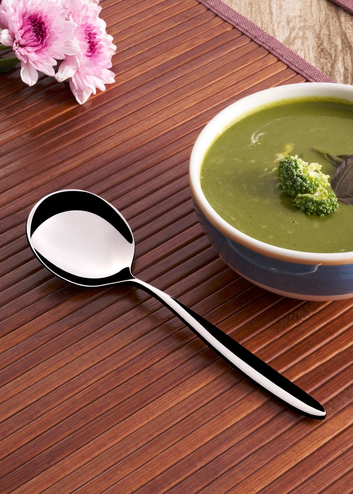 Elegant Silver Soup Spoon 7", Stainless Steel, 12 Pc