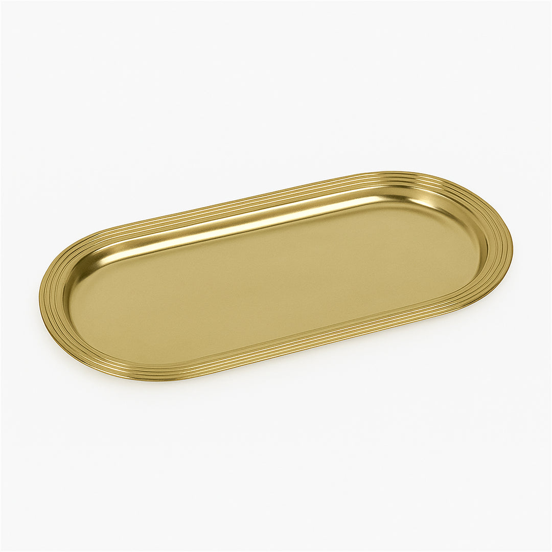 Stainless Steel Storage Organizer Tray Bathroom Vanity Countertops,Closets, Dressers | Gold Finish