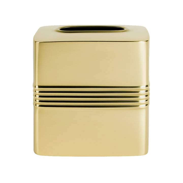 Tissue Box | Stainless Steel Square Facial Tissue Box Holder | Gold Finish