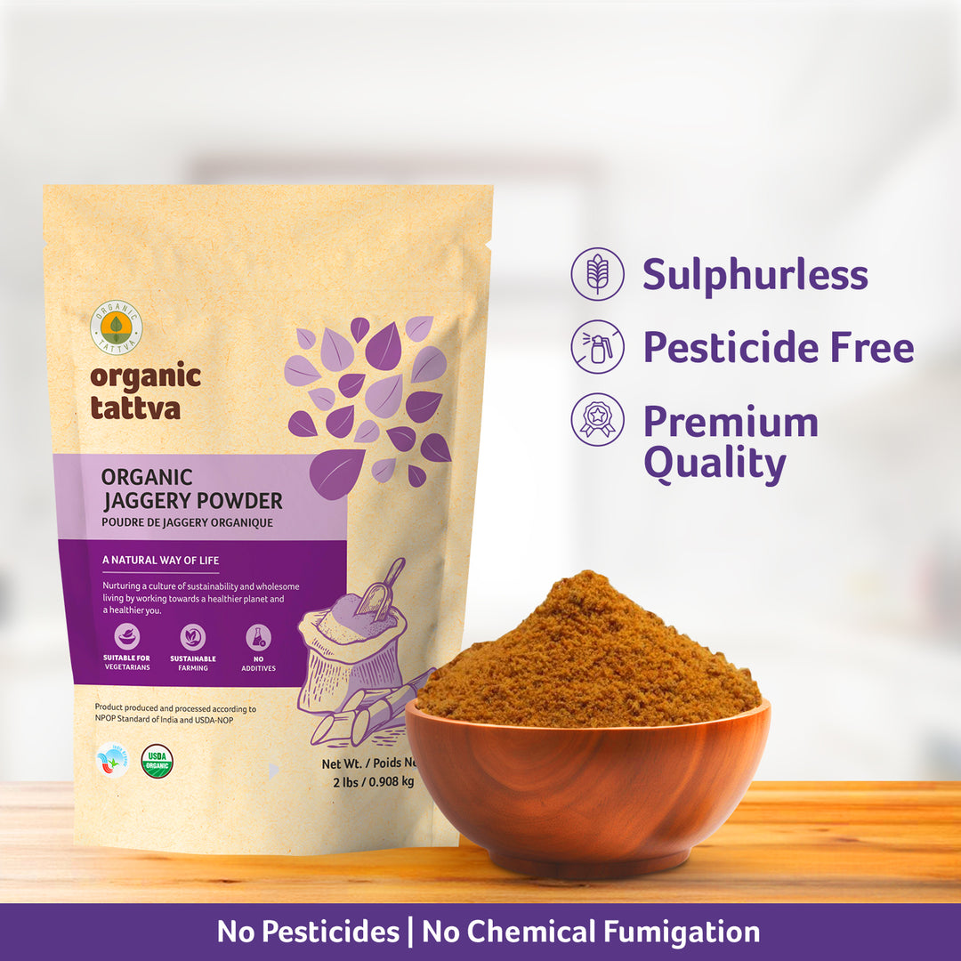 Organic Jaggery Powder 2 lbs Pack of 10