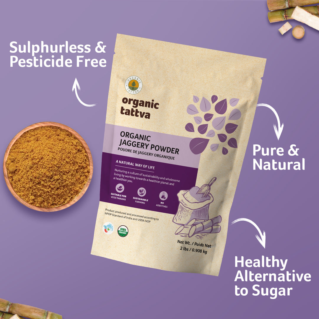 Organic Jaggery Powder 2 lbs Pack of 10