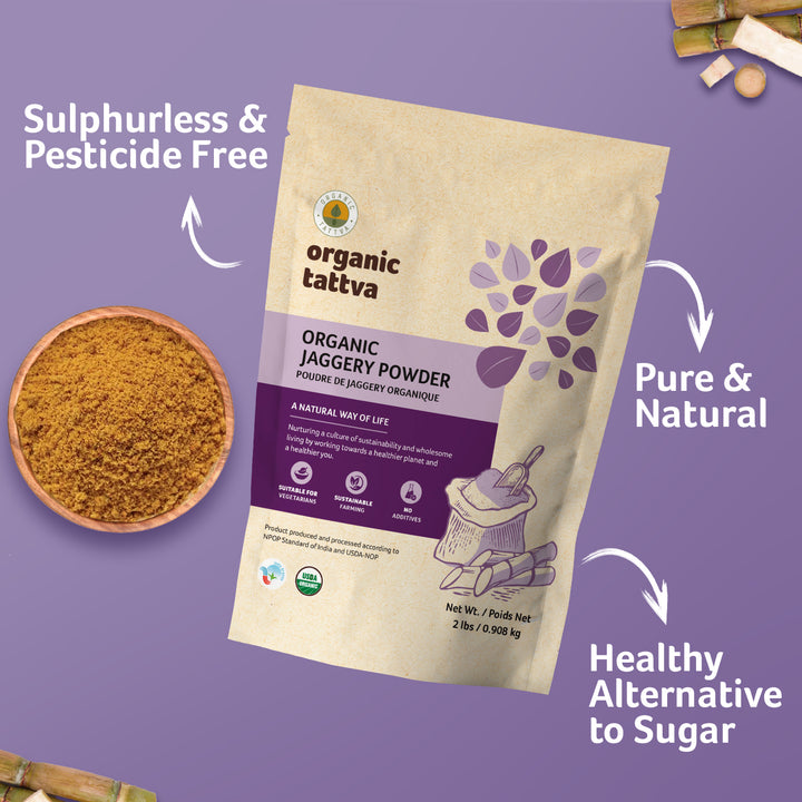 Organic Jaggery Powder 2 lbs Pack of 10