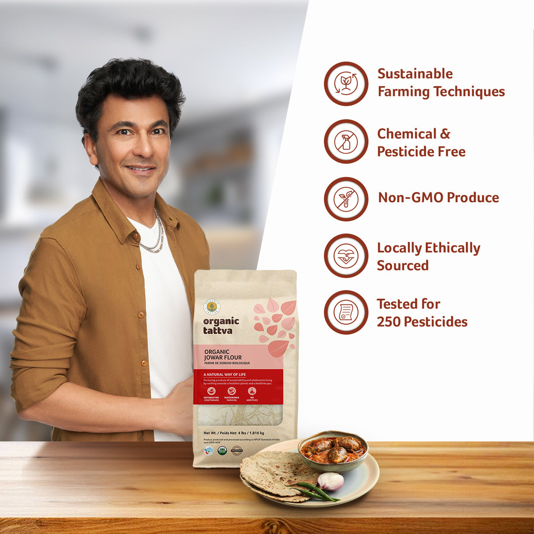 Organic Jowar Flour 4 lbs Pack of 6