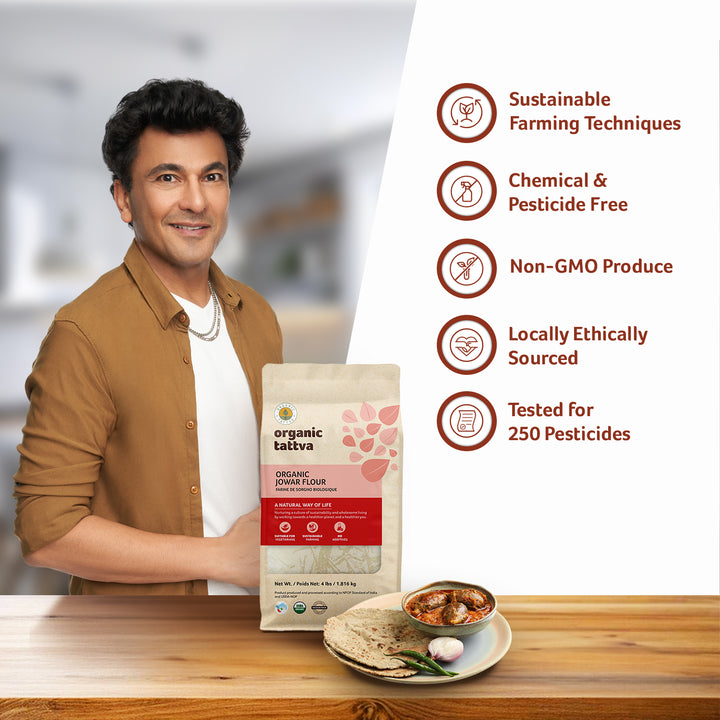 Organic Jowar Flour 4 lbs Pack of 6