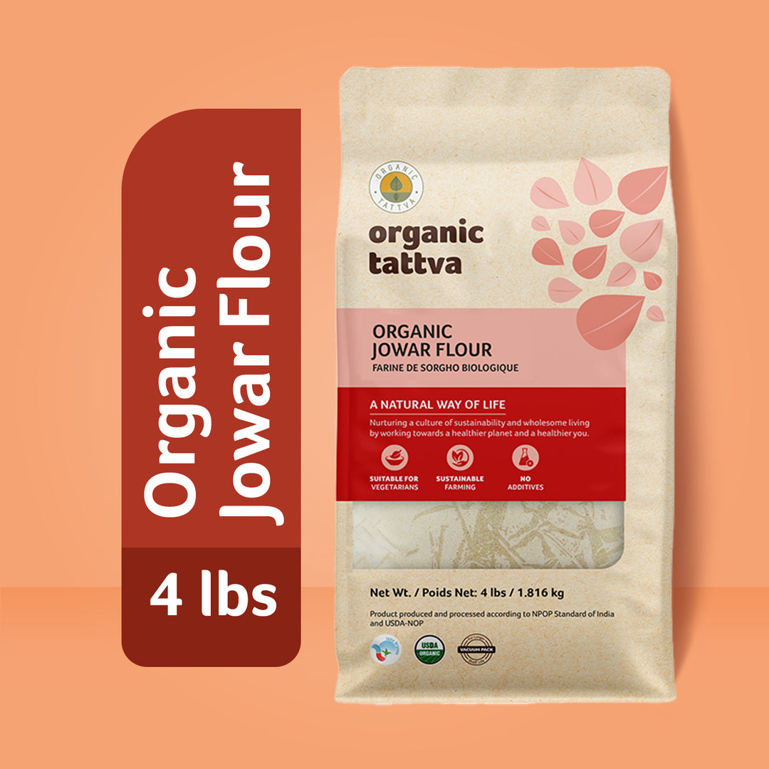 Organic Jowar Flour 4 lbs Pack of 6