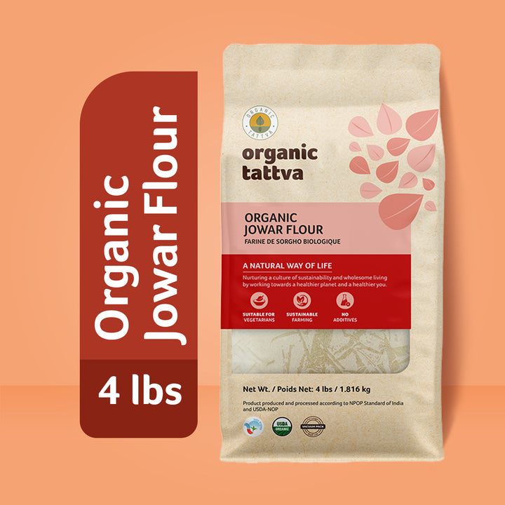 Organic Jowar Flour 4 lbs Pack of 6