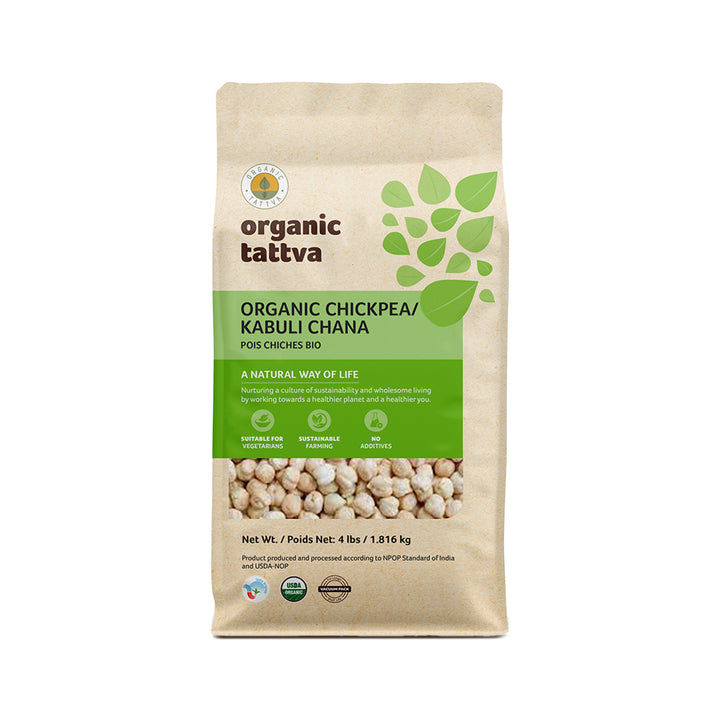 Organic Kabuli Chana 4 lbs Pack of 6