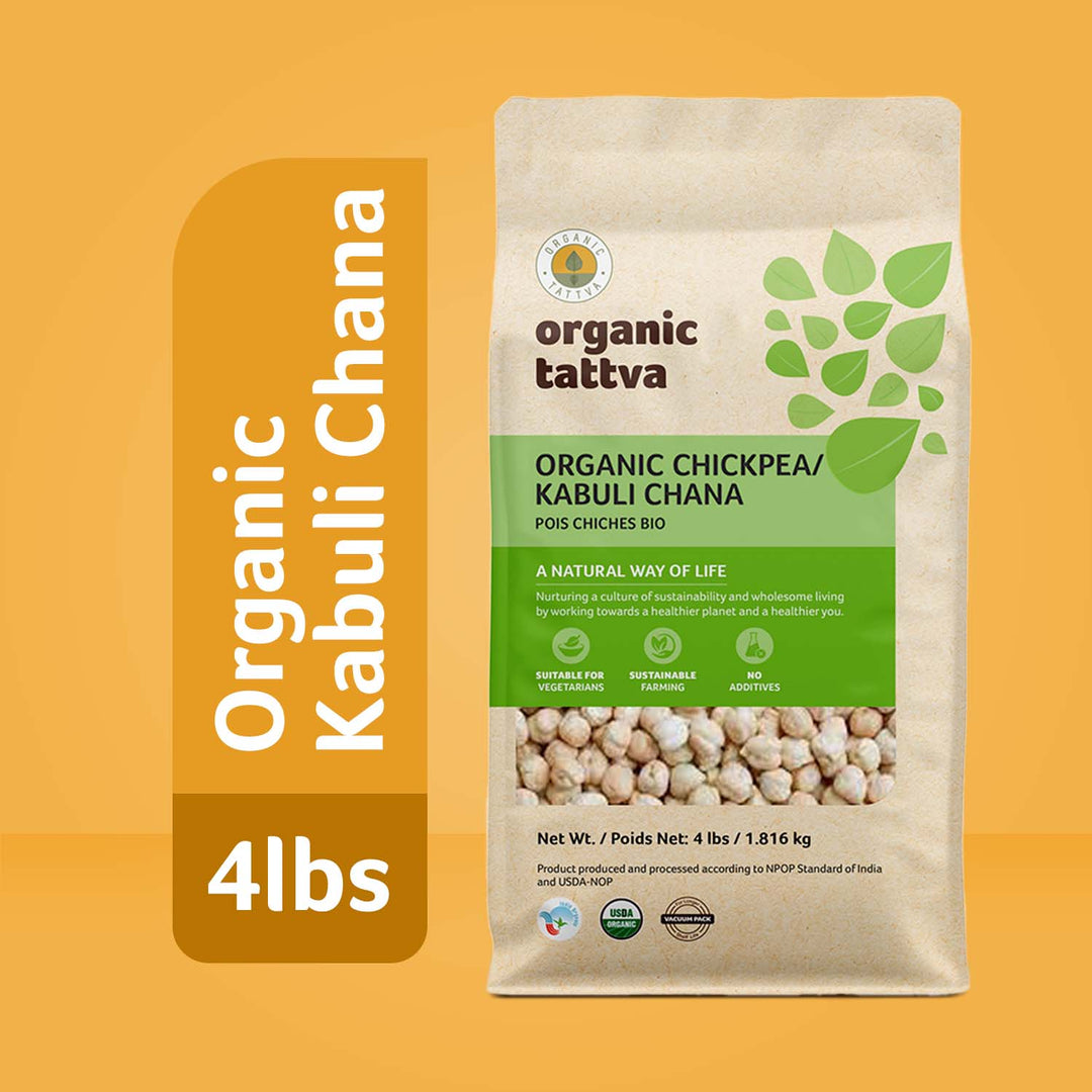 Organic Kabuli Chana 4 lbs Pack of 6