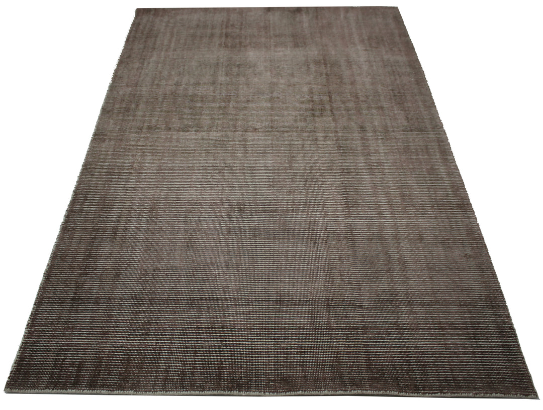 Area Rug | Brown Wool & Bamboo Silk Handloom Rug| Vintage Rug