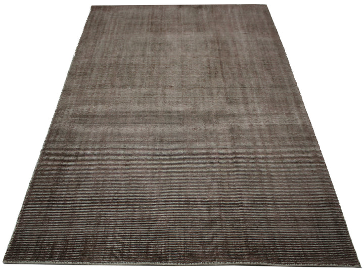 Area Rug | Brown Wool & Bamboo Silk Handloom Rug| Vintage Rug