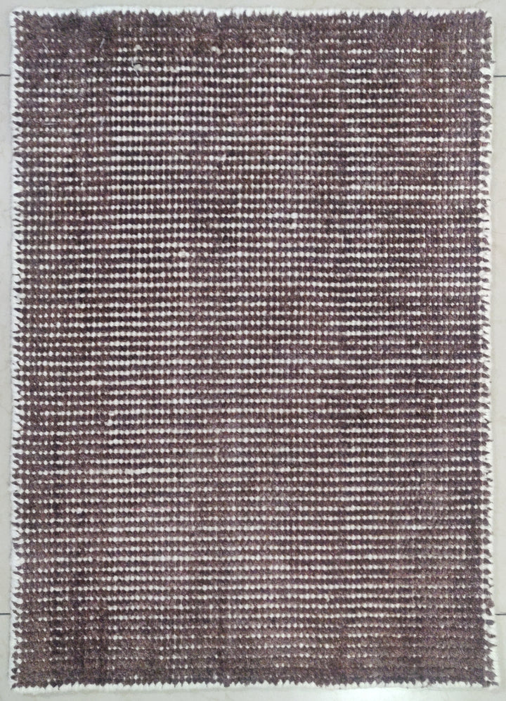Area Rug | Brown Wool & Bamboo Silk Handloom Rug| Vintage Rug