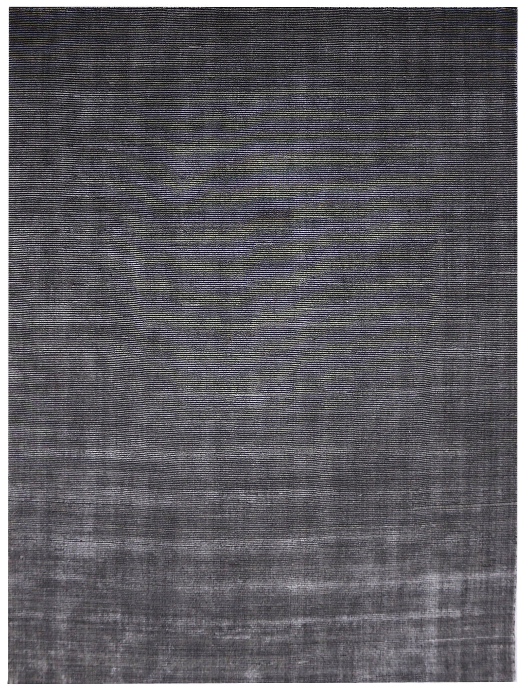 Black Area Rug | Wool & Bamboo Silk Handloom Rug