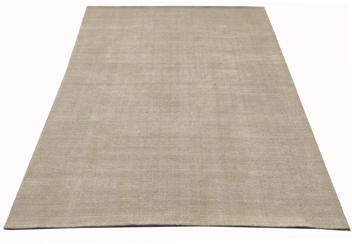 Area Rug | Beige Wool & Bamboo Silk Handloom Rug