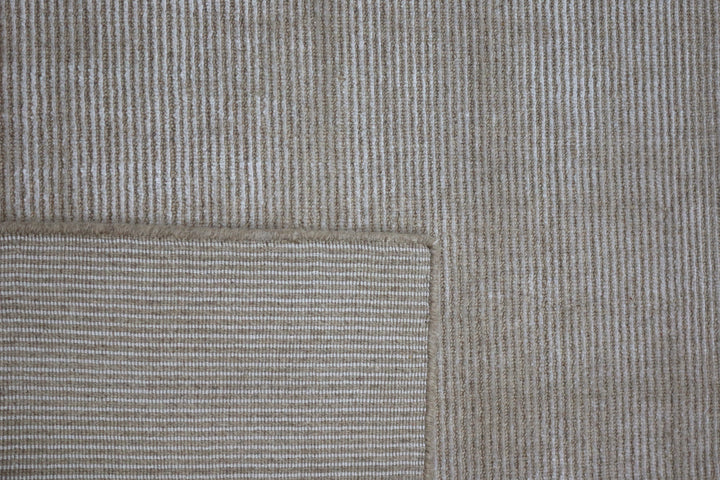 Area Rug | Beige Wool & Bamboo Silk Handloom Rug
