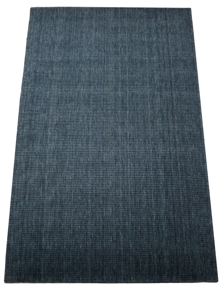 Area Rug | Dark Teal 100% Wool Handloom Rug