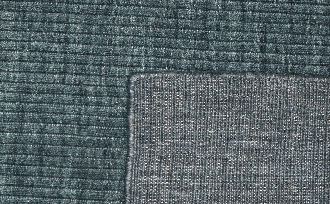 Area Rug | Dark Teal 100% Wool Handloom Rug
