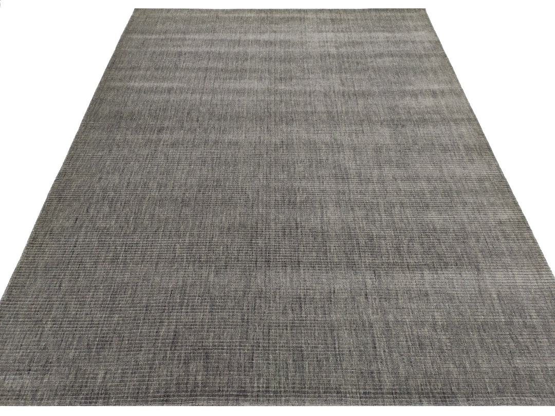Area Rug | Dark Grey 100% Wool Handloom Rug