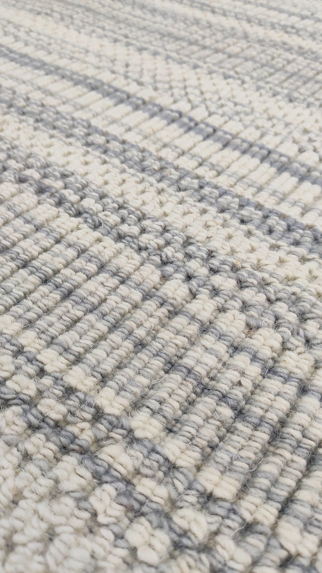 Area Rug | Grey 100% Wool Handloom Rug | 9mm