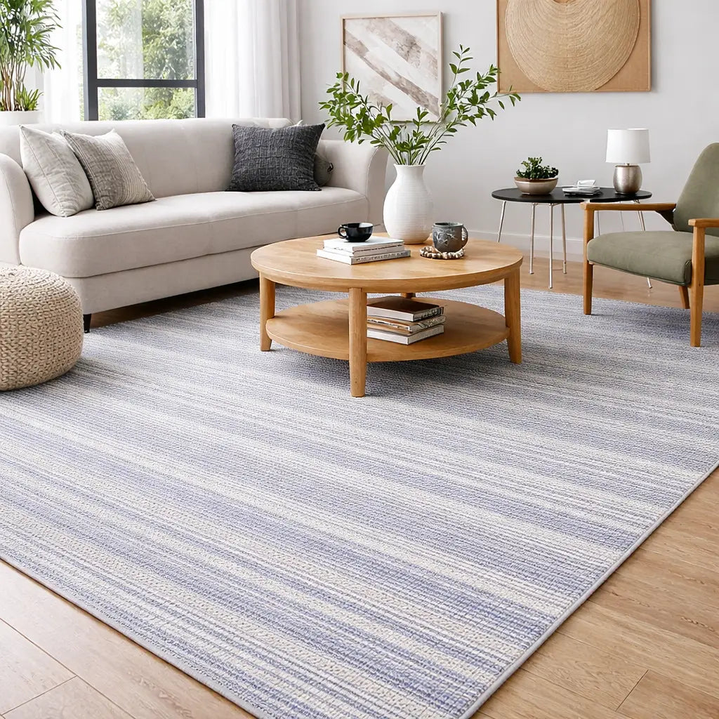 Area Rug | Blue 100% Wool Handloom Rug