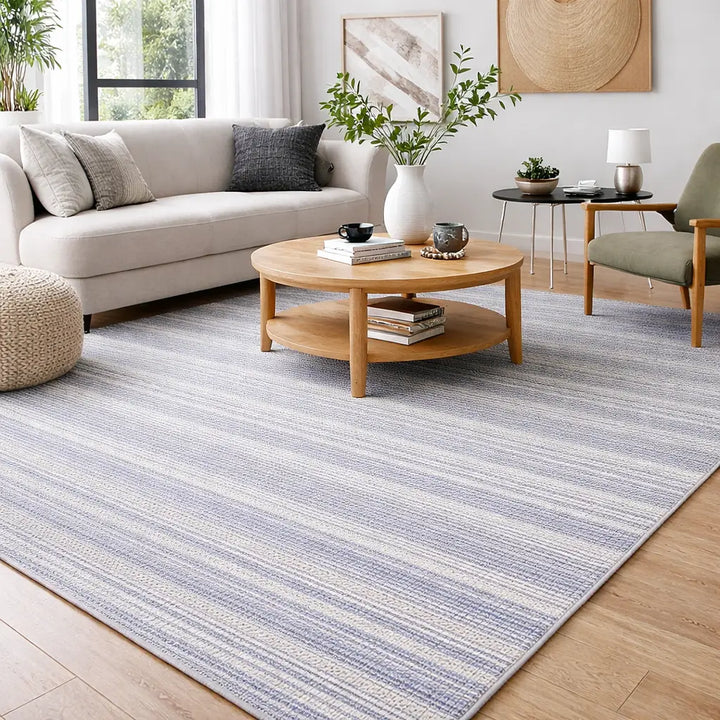 Area Rug | Blue 100% Wool Handloom Rug