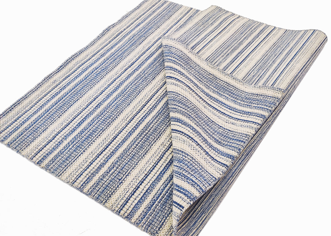 Area Rug | Blue 100% Wool Handloom Rug