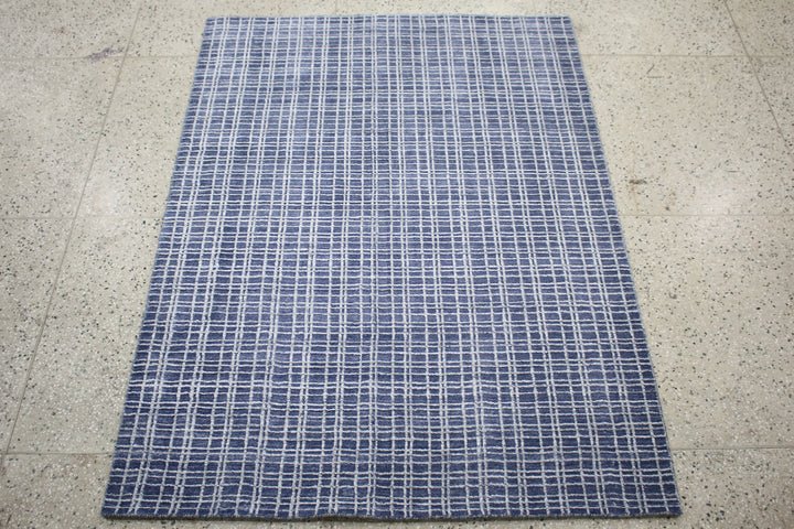 Area Rug | Light Blue Wool & Bamboo Silk Handloom Rug