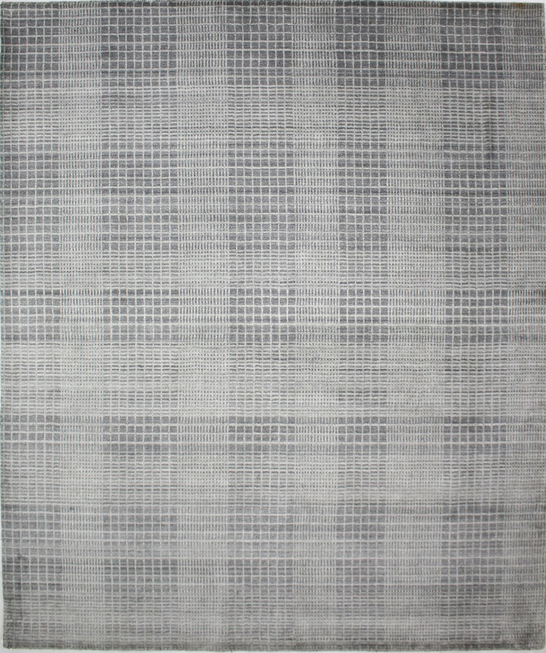 Area Rug | Lt. Grey  Wool & Bamboo Silk Handloom Rug