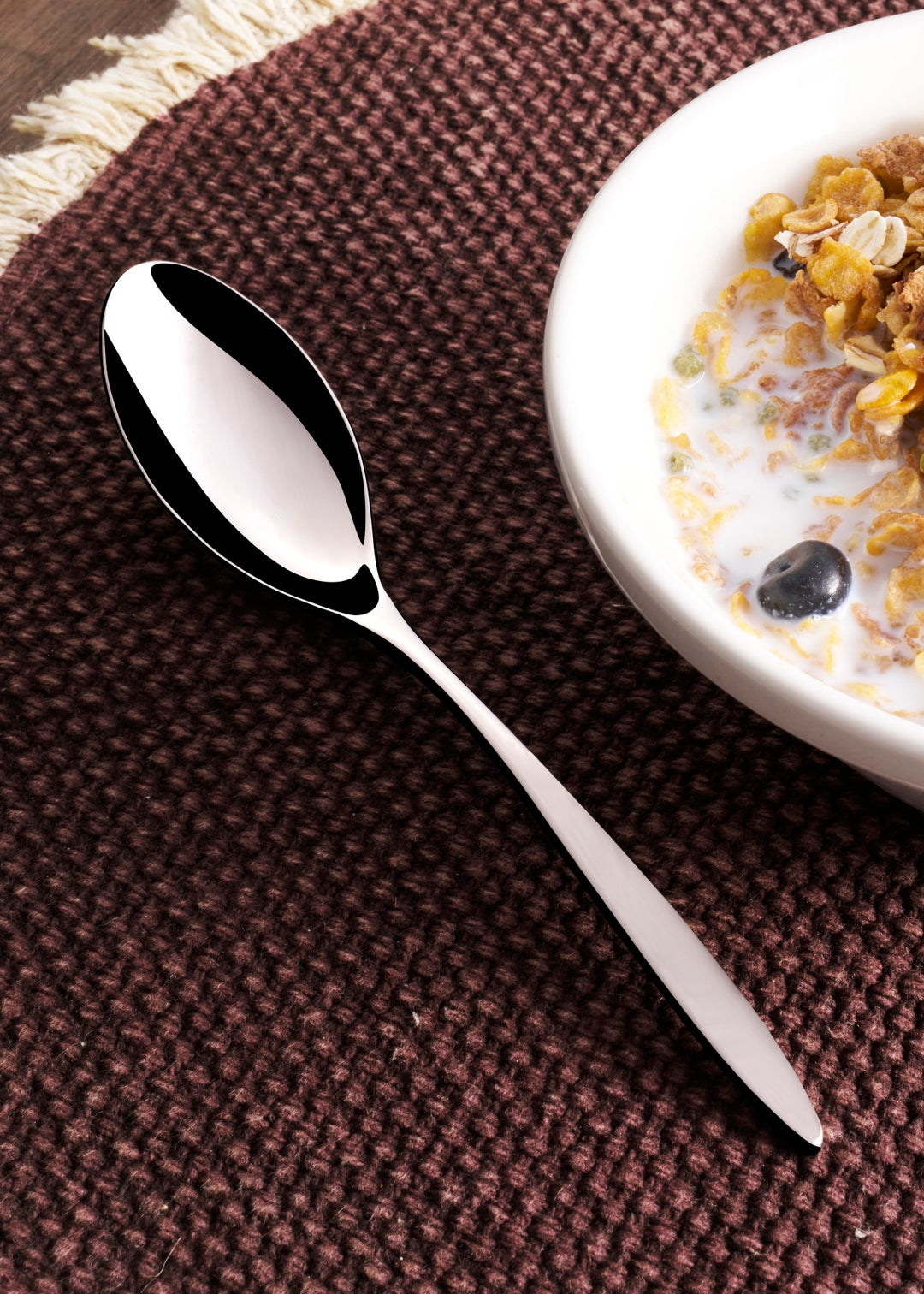 Stainless Steel Dinner Spoon | 8.6", Silver, Set of 12