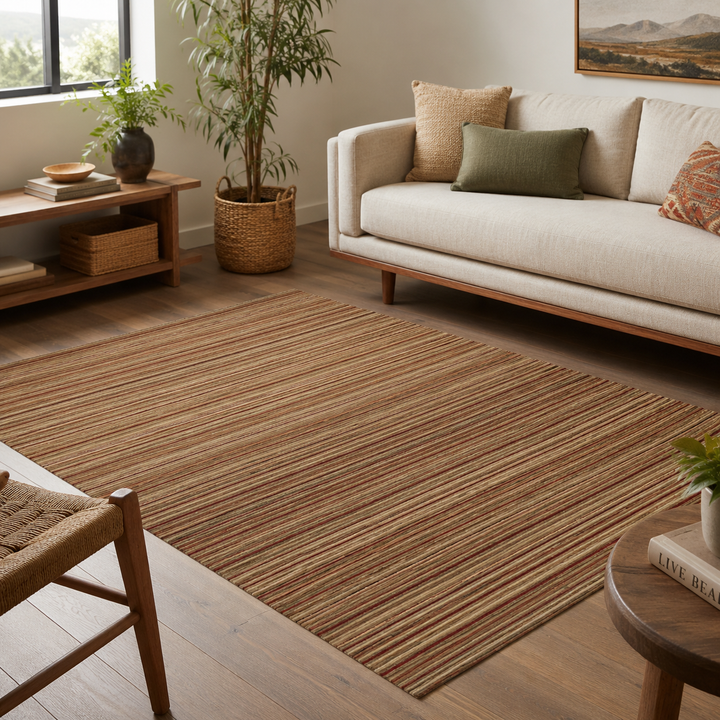 Area Rug | Red 100% Wool Handloom Rug