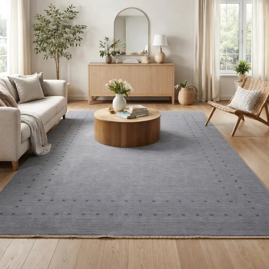 Area Rug | Grey 100% Wool Handloom Rug