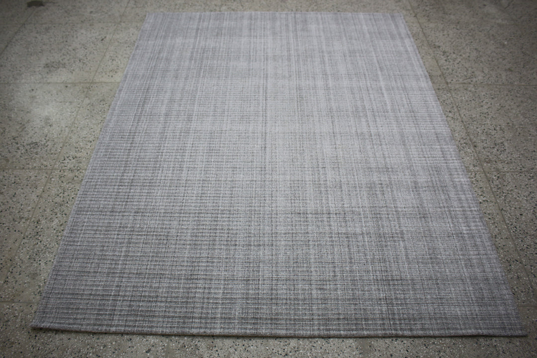 Area Rug | Dark Beige Handloom Wool & Silk Runner Rug