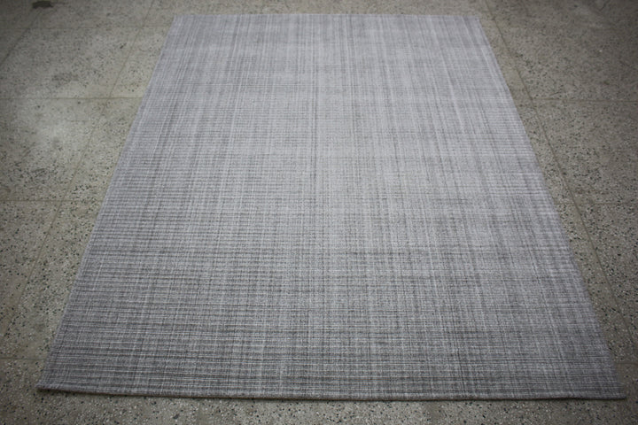 Area Rug | Dark Beige Handloom Wool & Silk Runner Rug