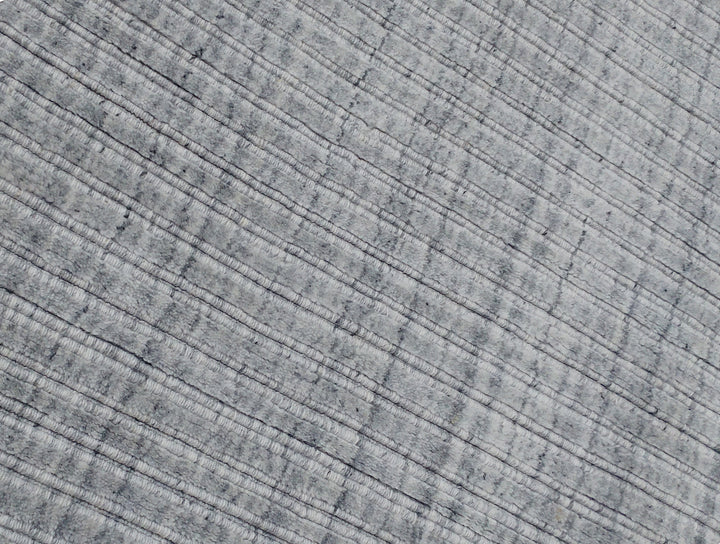 Area Rug | Light Grey Wool & Bamboo Silk Handloom Rug