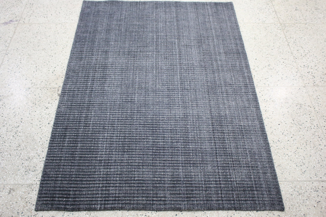 Area Rug | Charcoal Wool & Bamboo Silk Handloom Rug