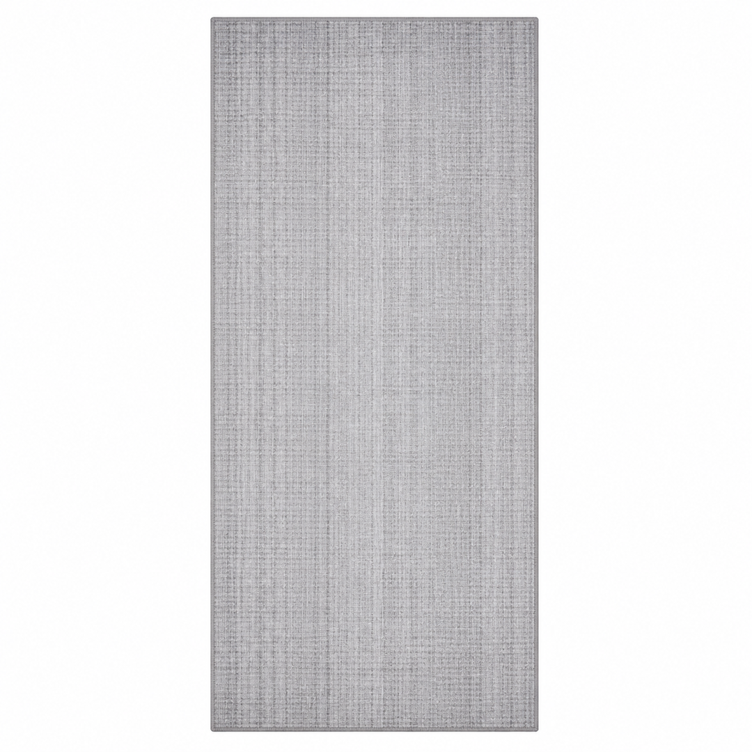 Area Rug | Light Grey Handloom Wool & Silk Runner Rug