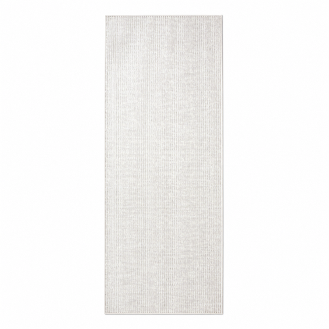 Area Rug | Beige Handloom Wool & Silk Runner Rug