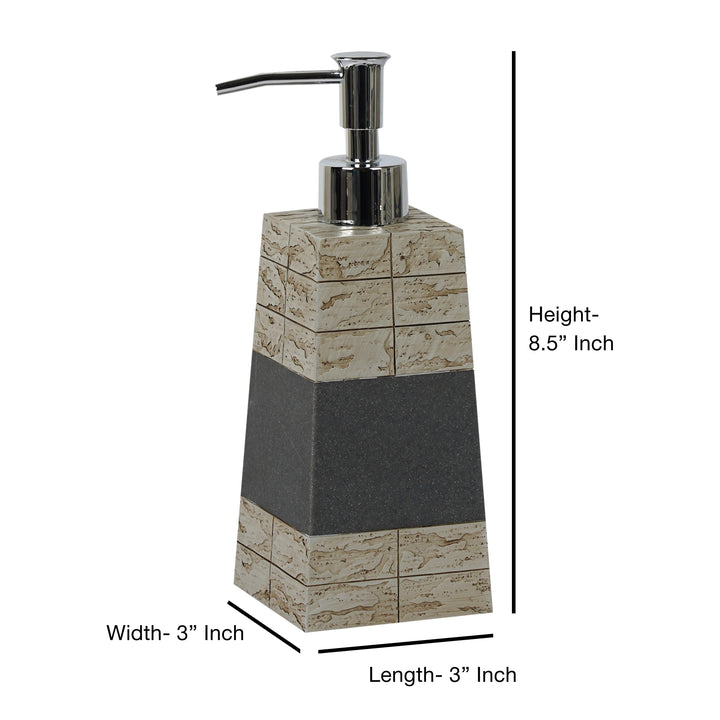 Cement Soap Dispenser Pump Bottle | Bathroom Vanity & Kitchen Sink,Holds Soap,Lotion & Sanitizer | Antique Stone