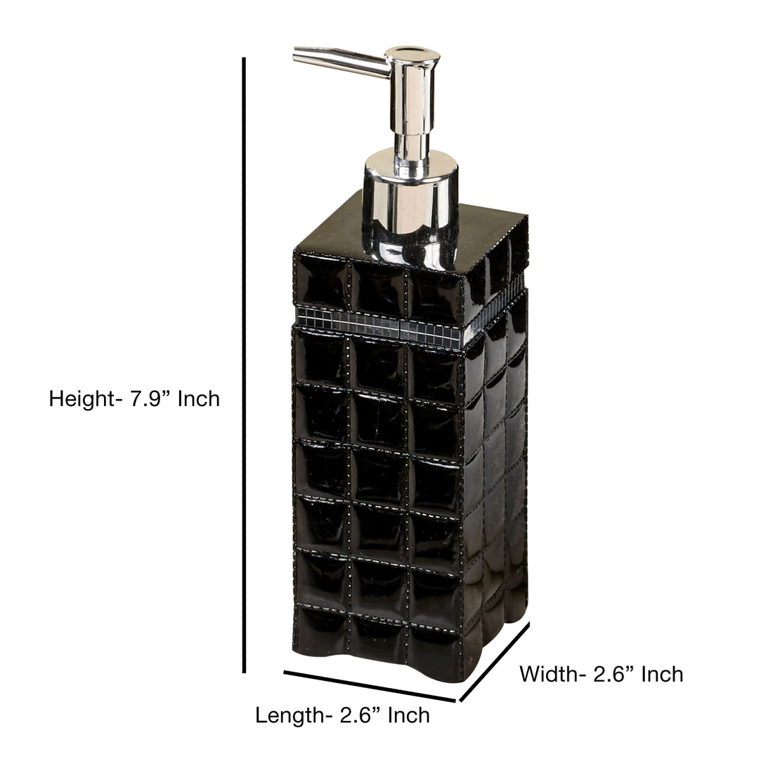 Liquid Soap Dispenser Pump Bottle | Bathroom Vanity & Kitchen Sink,Holds Soap,Lotion & Sanitizer | Black Resin