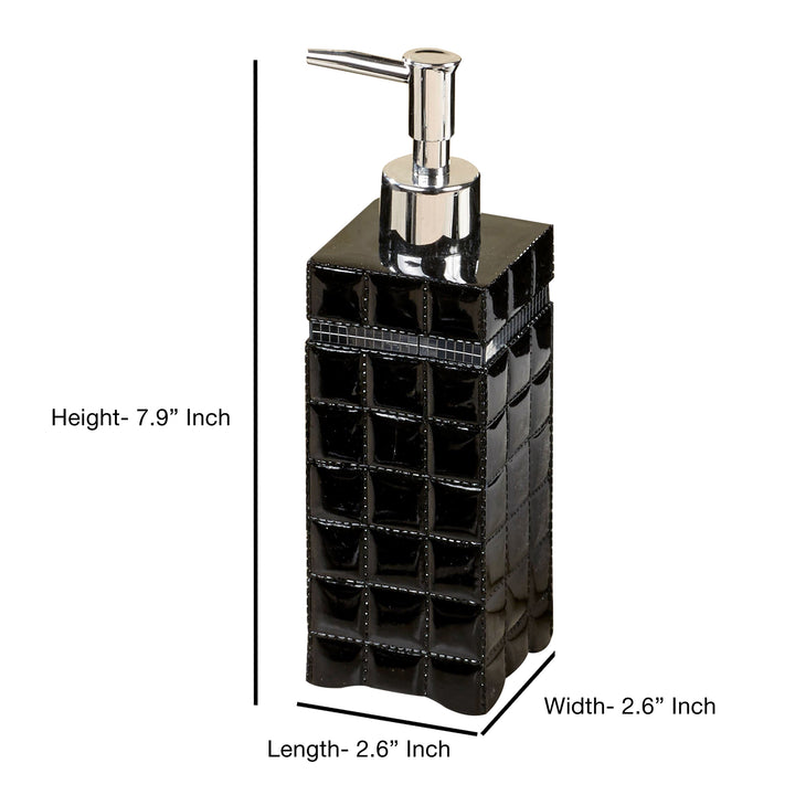 Liquid Soap Dispenser Pump Bottle | Bathroom Vanity & Kitchen Sink,Holds Soap,Lotion & Sanitizer | Black Resin