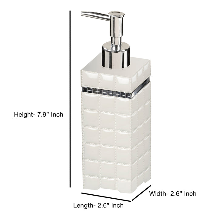 Resin Liquid Soap Dispenser Pump Bottle | Bathroom Vanity & Kitchen Sink,Holds Soap,Lotion & Sanitizer | White Resin