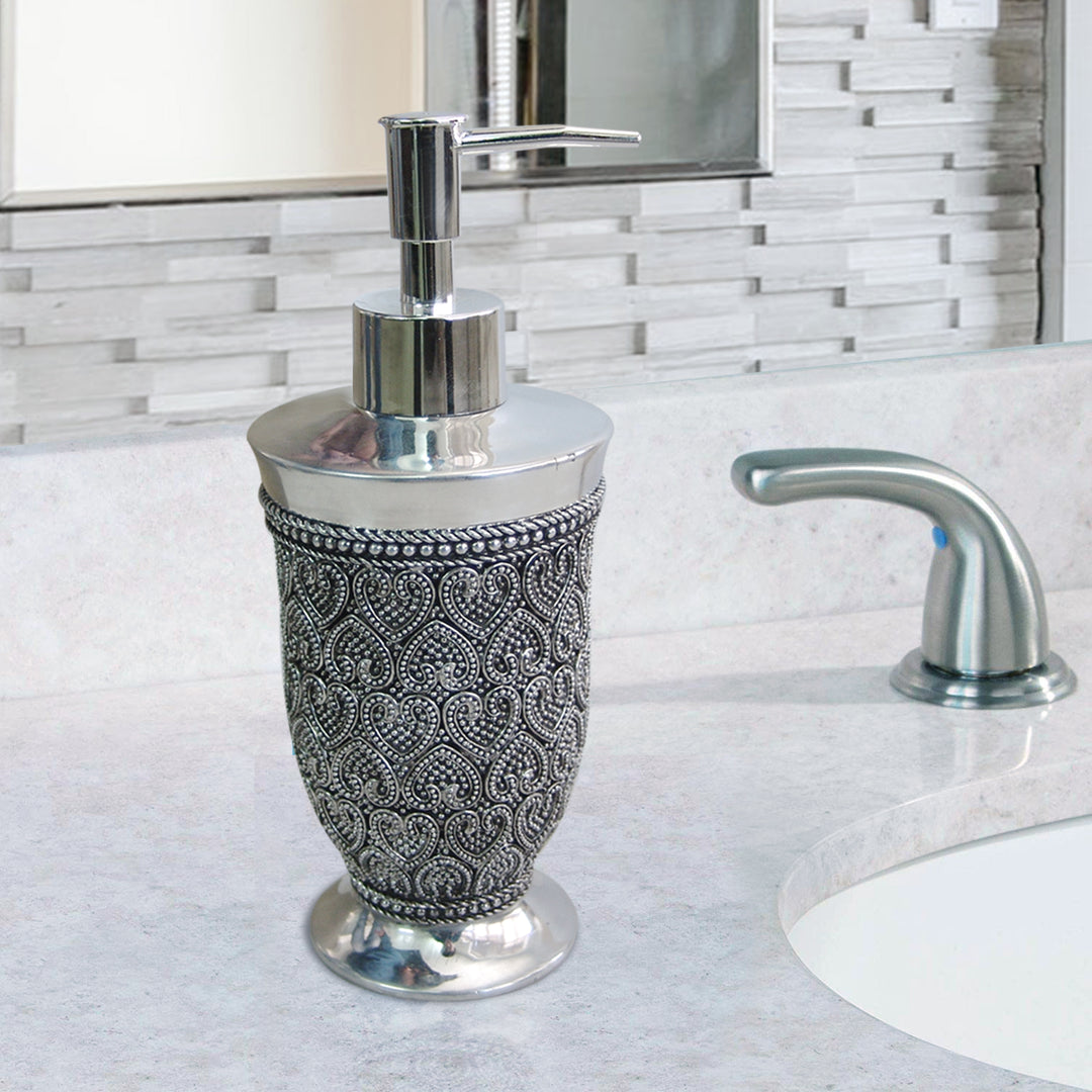Stainless Steel Liquid Soap Dispenser Pump Bottle | Bathroom Vanity & Kitchen Sink,Holds Soap,Lotion & Sanitizer | Chrome