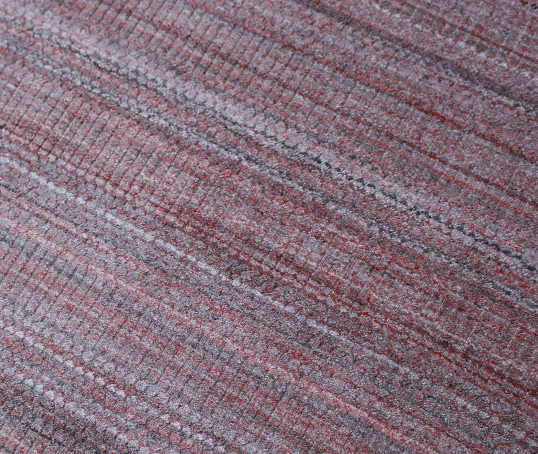 Area Rug | Red Wool & Bamboo Silk Handloom Rug