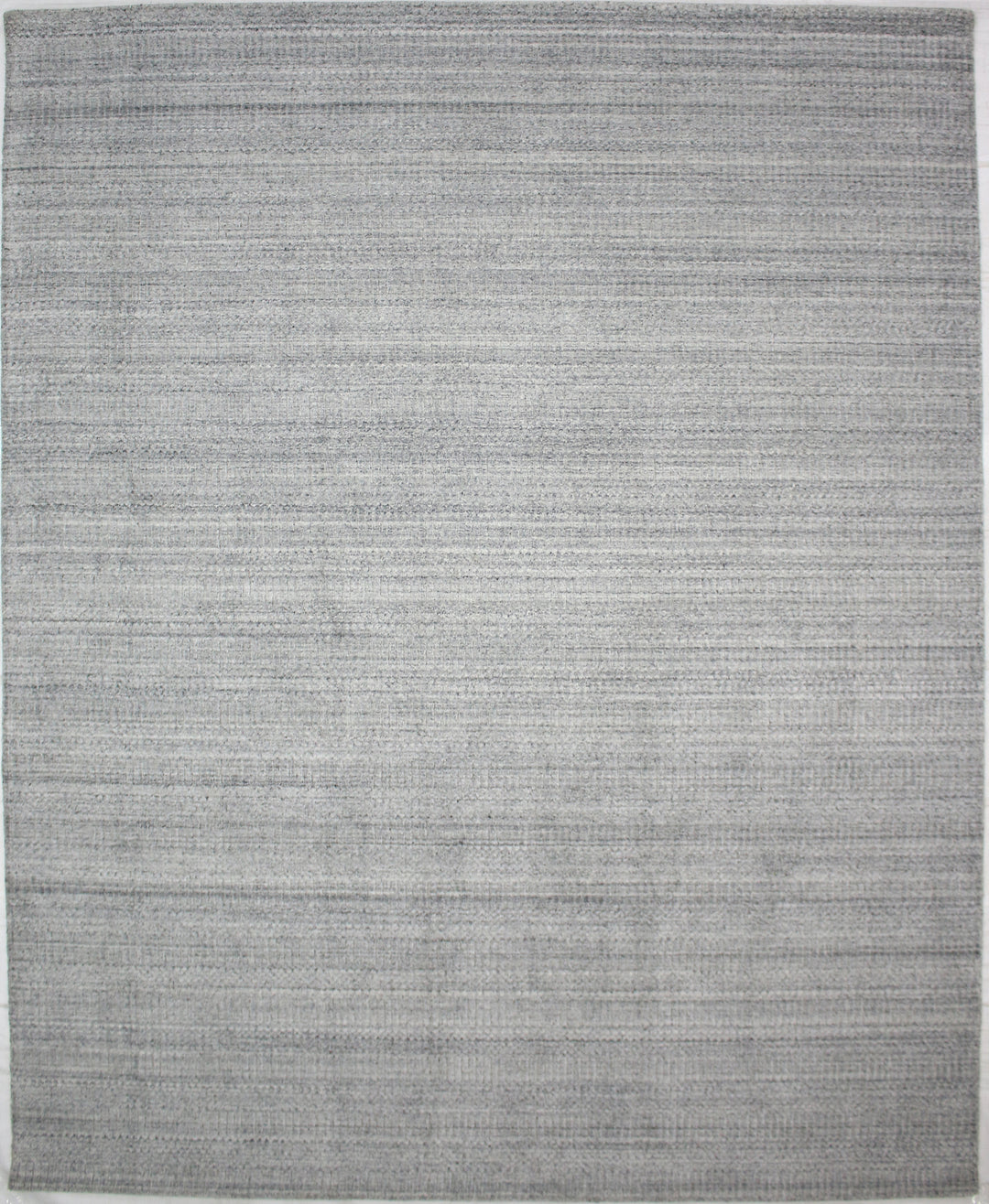 Area Rug | Silver Wool & Bamboo Silk Handloom Rug